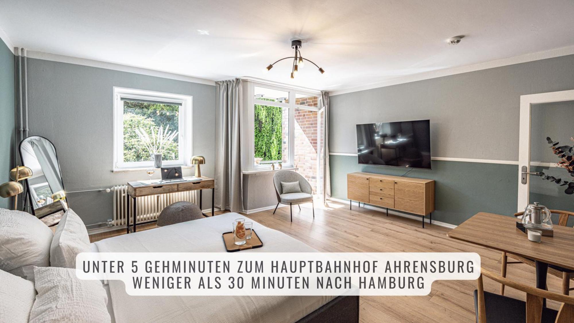 Have-A-Nice-Stay - Nahe Bahnhof Ahrensburg - 20 Minuten Nach Hamburg - Trotzdem Ruhig Gelegen - 6 Minuten Zu Fuss Ins Zentrum Ahrensburg - Modern Eingerichtet 外观 照片